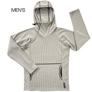 Melanzana, BRAND NEW, V2 microgrid hoodie, Fog, Men’s Large